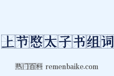 上节愍太子书组词是什么意思的图片